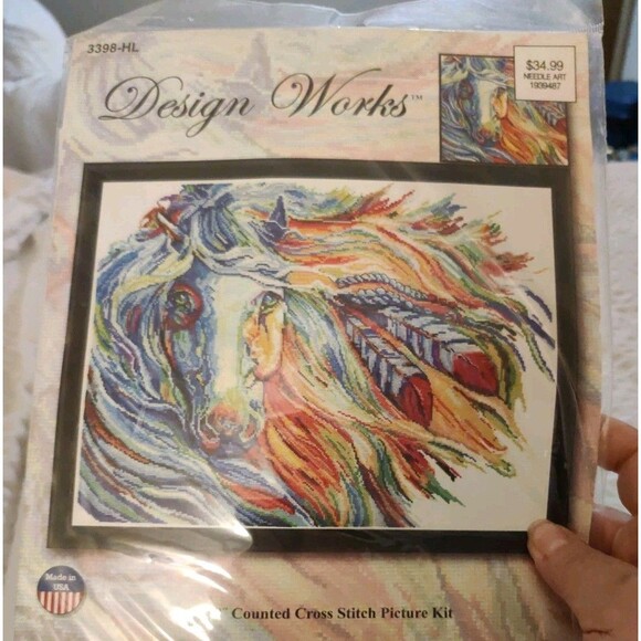 Design Works Cross Stitch Kit #3398 Warhorse, Design by Marcia Baldwin-Sealed - Picture 3 of 3